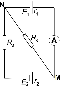 Schema circuitului electric cu două generatoare și rezistori