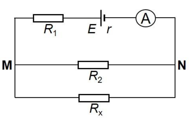 Circuit electric cu ampermetru si ramuri paralele